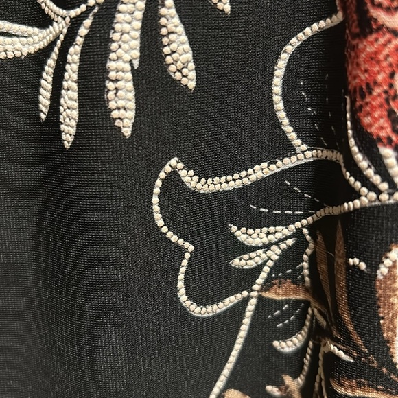 MSK Dress with dramatic Bell Sleeves in Beautiful Floral Jersey Stretch Size 14 - Picture 4 of 11